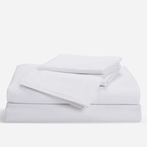 Brooklinen Heathered Cashmere Core Sheet Set - White - Queen - NWT
